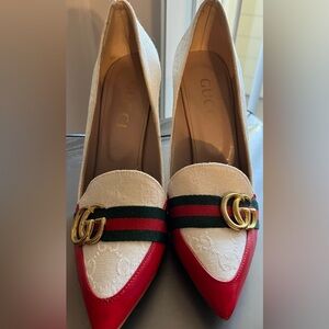 Classic Gucci White, Red & Green / US 8.5